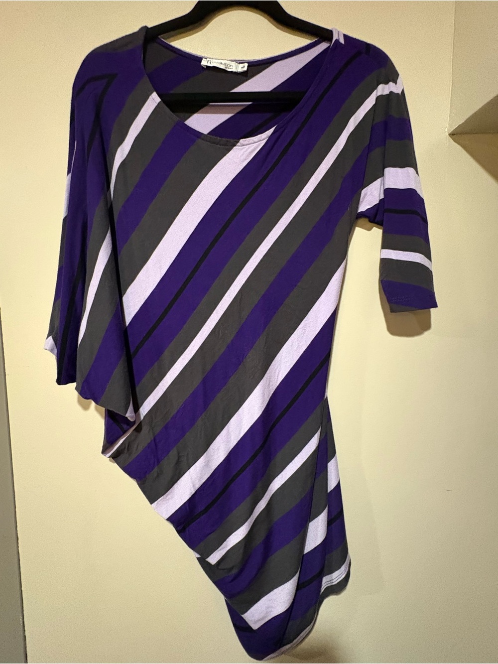 Ricki's Asymmetrical Purple Stripe Women's Tunic